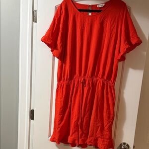 OPA Red Short Sleeve Romper